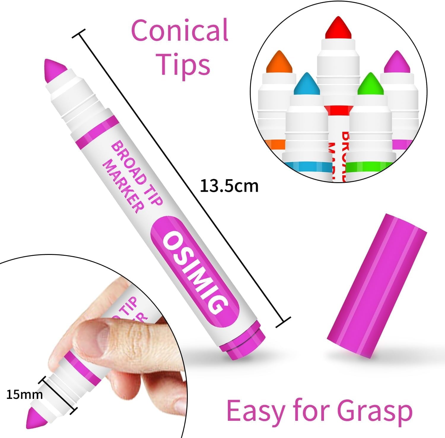 Art Marker Kit, 240 Count, 1 Pack, Conical Tip - Image 2