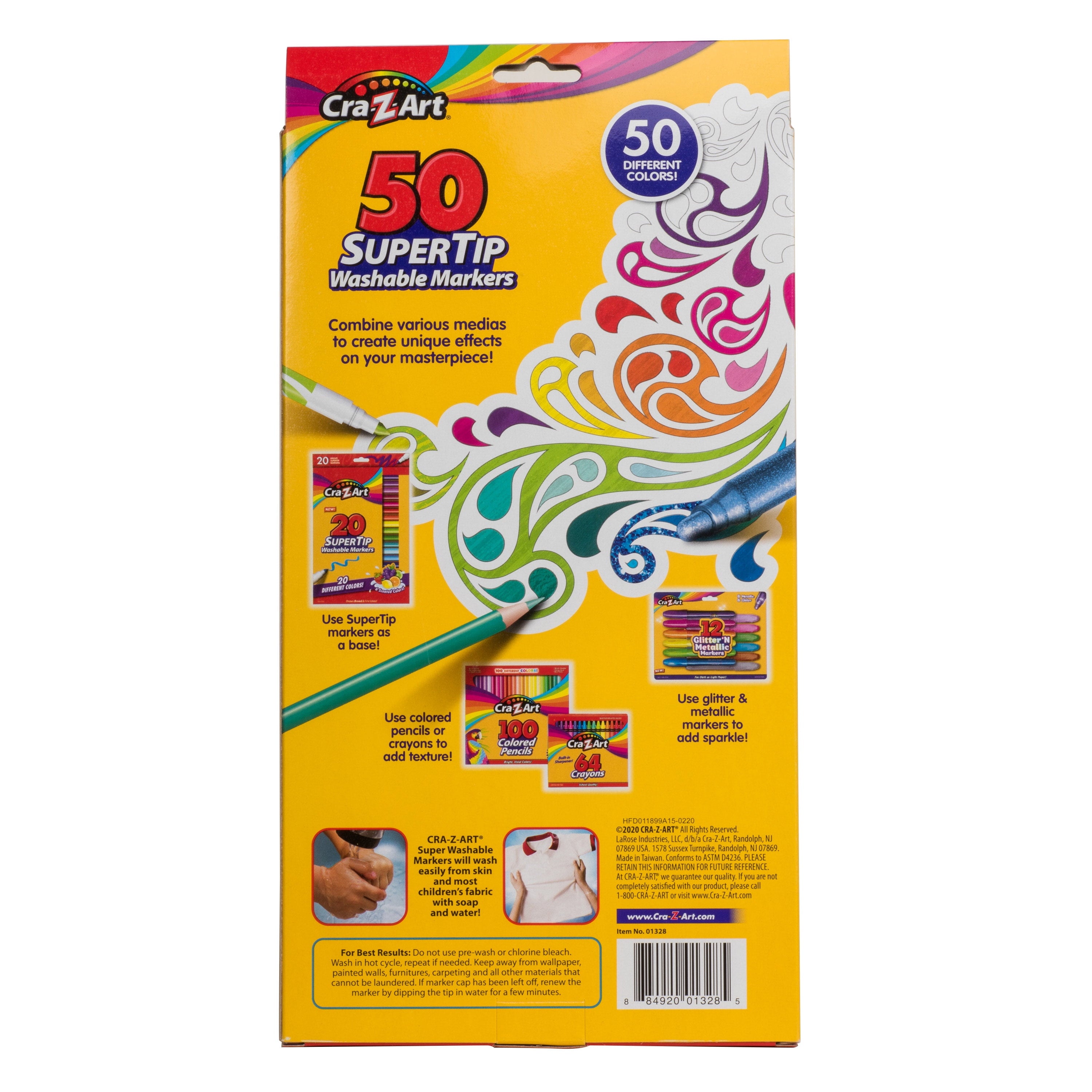 Super Tip Washable Markers, 50 Count, 12 Scented Colors, School Supplies - Image 2