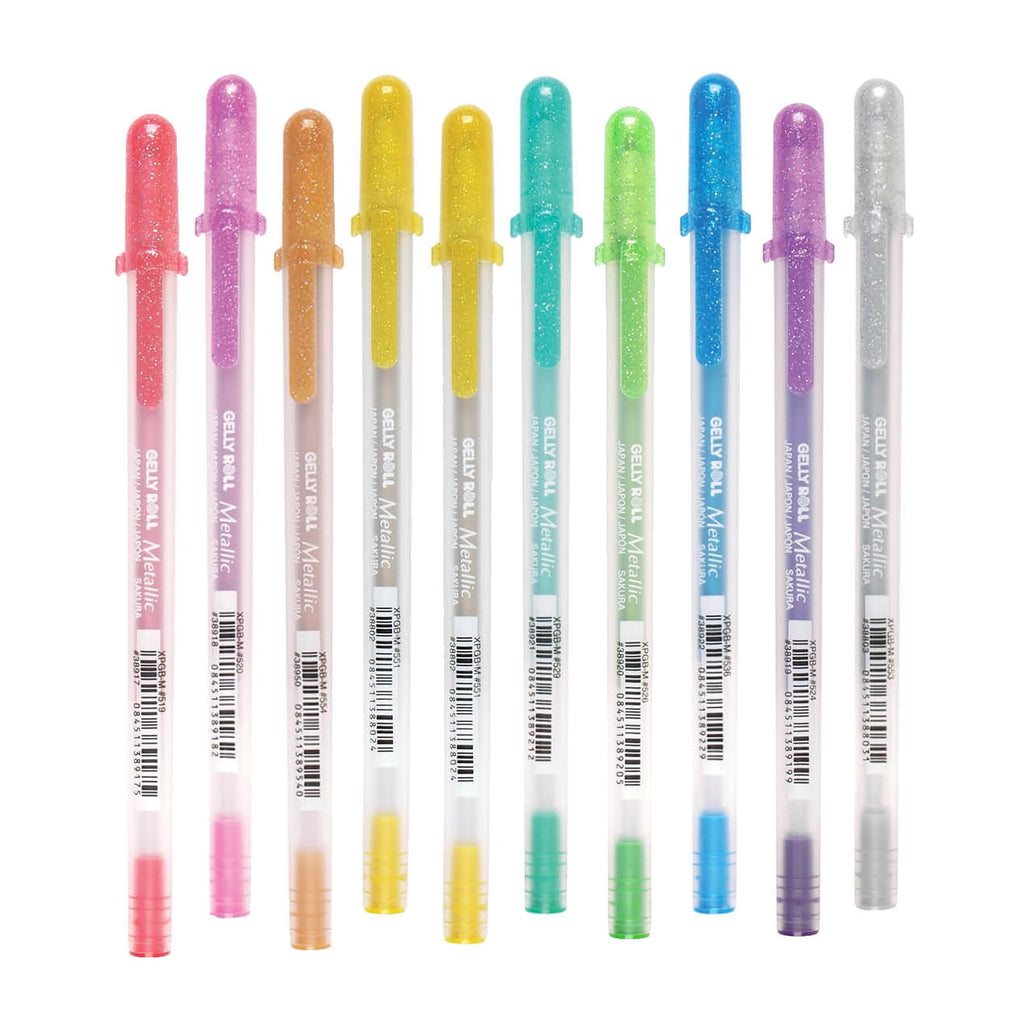 Sakura Gelly Roll Pen Set, 10 Metallic Colored Gel Pens - Image 2