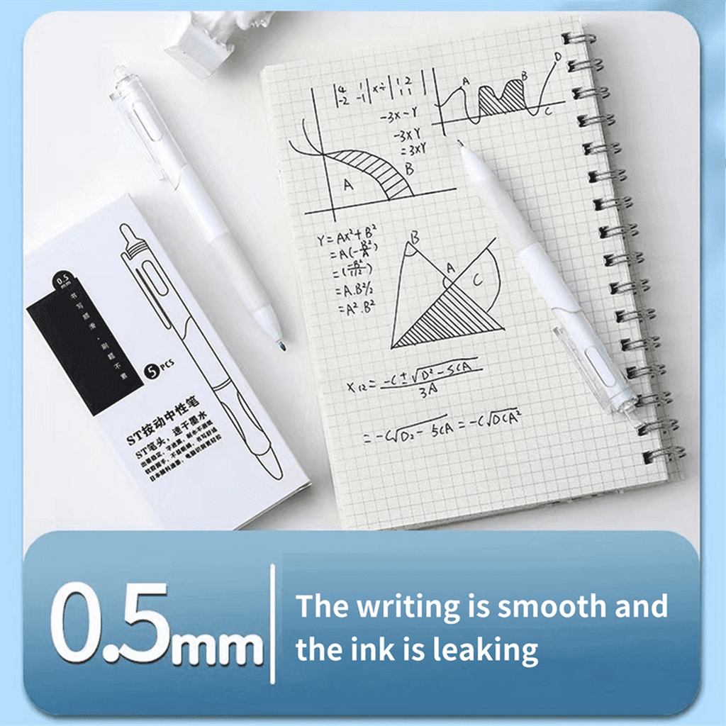 Pens, 0.5mm, Smooth Writing Perfect for Journaling, Note Taking Gift Set (Pack of 5) As Shown - Image 5