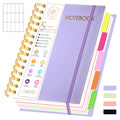 5 Subject Spiral Notebook with Removable Dividers Tabs Hardcover Notebook Journal for Women Men,Perfect for Academic Supplies,College Ruled,