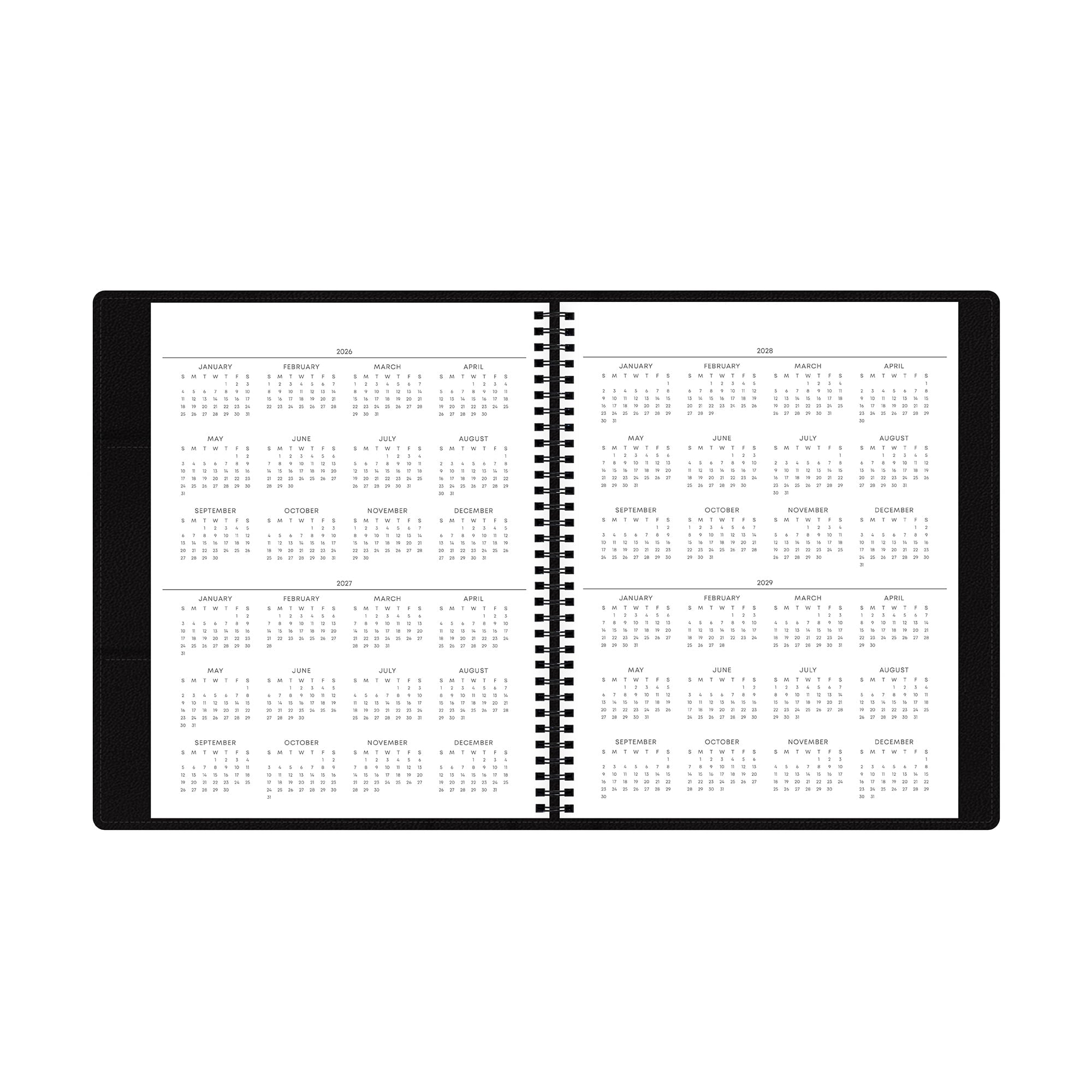 Perpetual Monthly Weekly Large Planner (8.5" x 11") Black January - December - Image 6