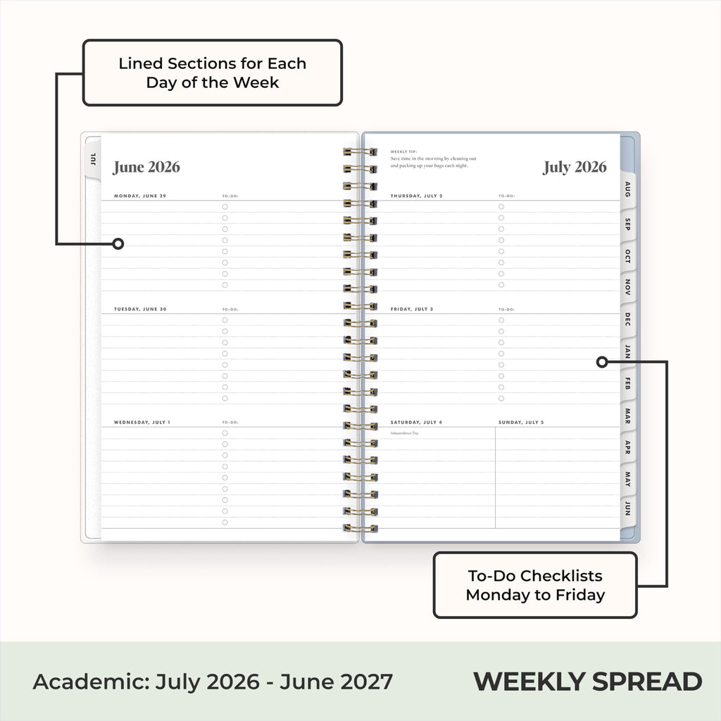 Blue Sky The Everygirl 2026-2027 Weekly and Monthly Academic Year Planner Calendar, July 2026 - June 2027, 5" x 8", Flexible Cover, Wireboun - Image 3