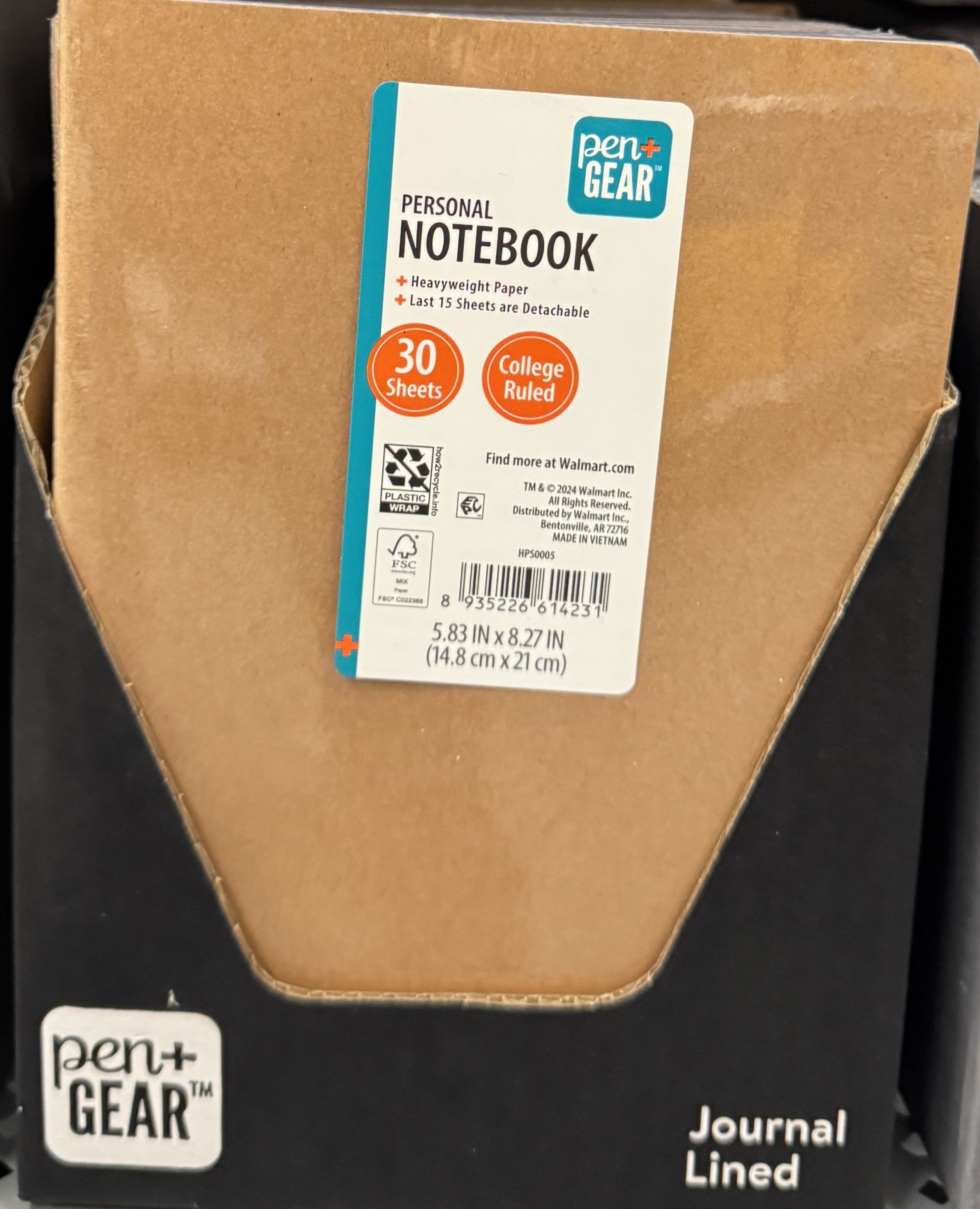 Personal Notebook, College Ruled, 30 Sheets, Brown - Image 6
