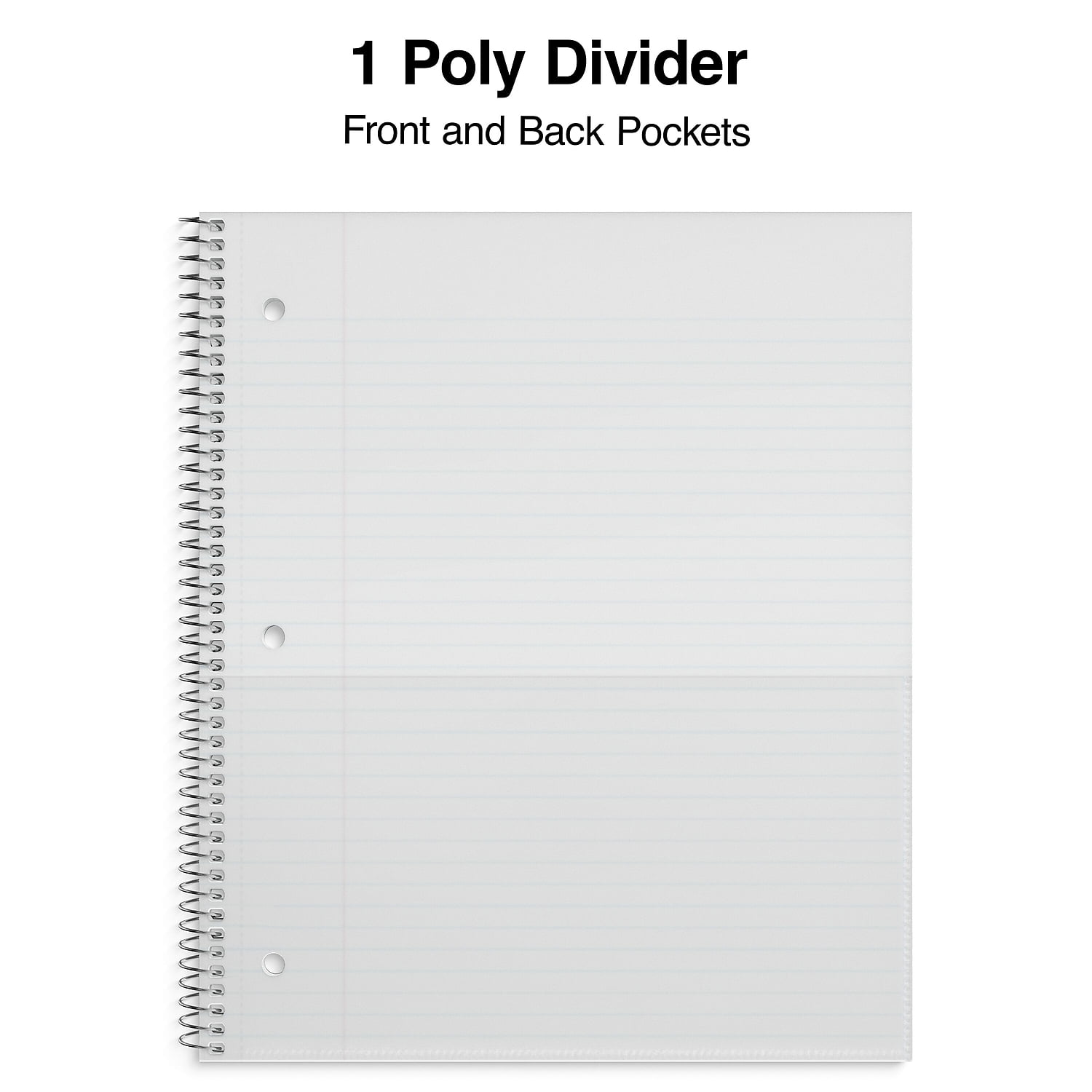 Staples Accel Durable Poly Cover 1 Sub Notebook College Ruled 8.5"x11" Teal 20955M - Image 3
