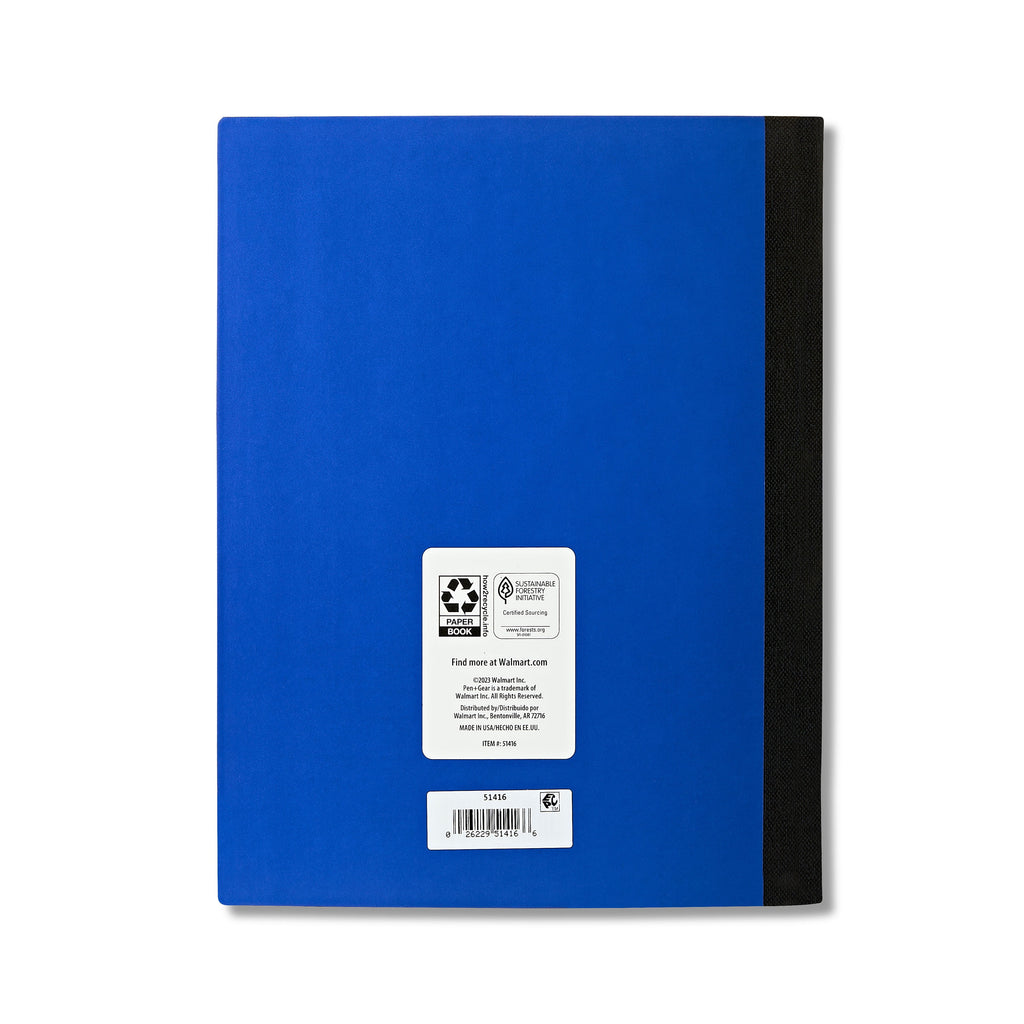 Composition Book, 7.5" x 9.75", Blue, 80 Sheets, New - Image 4