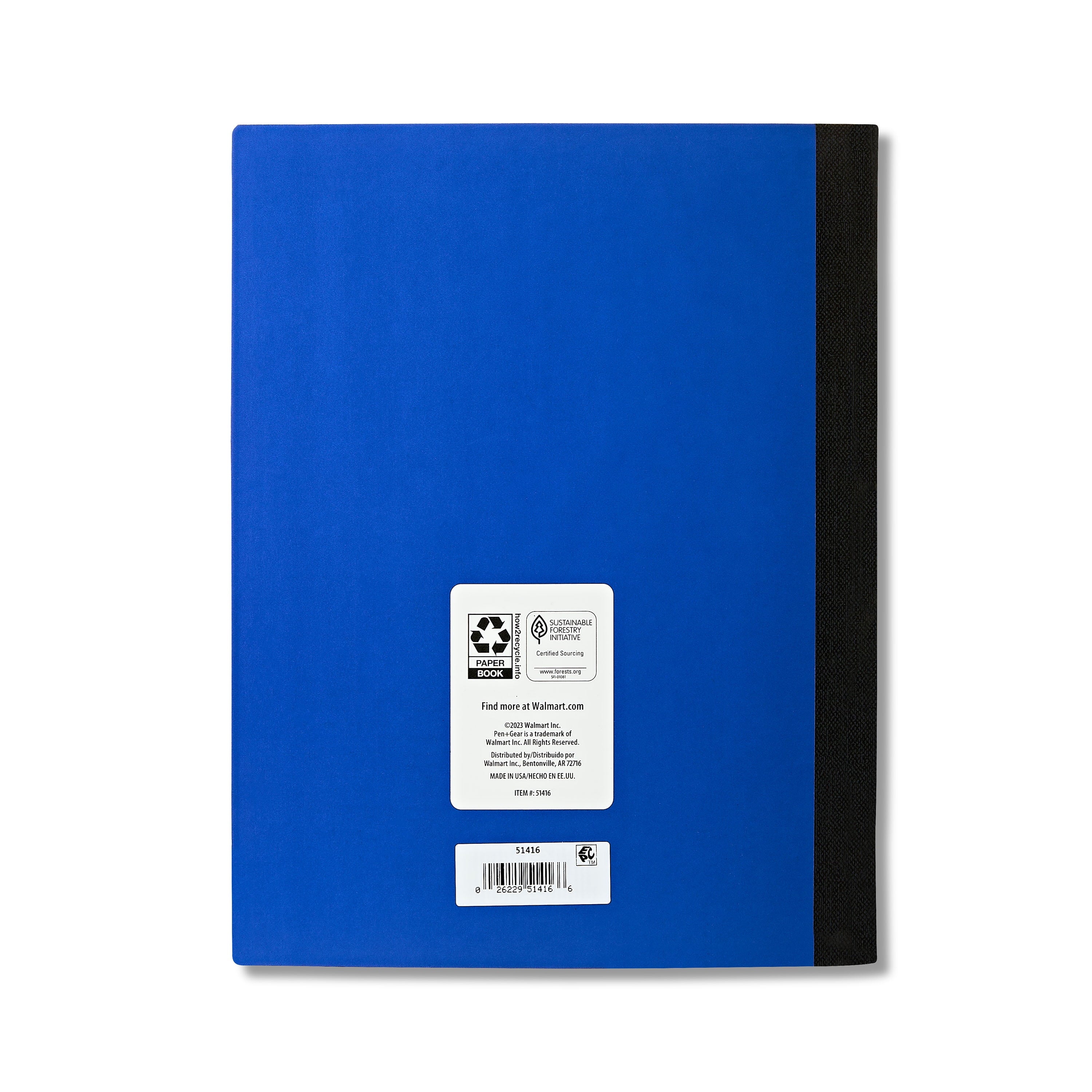 Composition Book, 7.5" x 9.75", Blue, 80 Sheets, New - Image 4