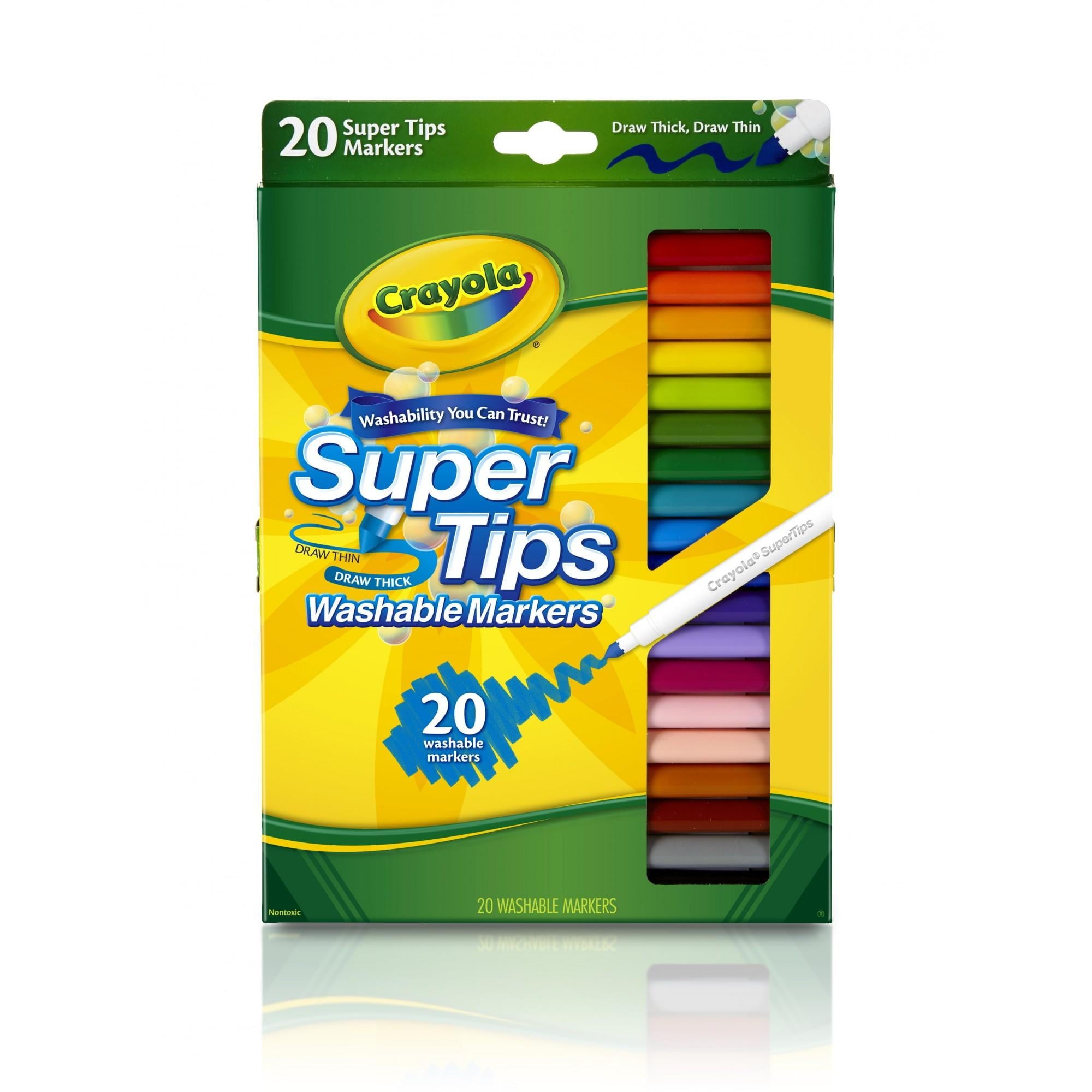 (4 pack) Crayola Super Tips Washable Markers for Kids, 20 Ct, School Supplies, Classroom Must Haves, Bullet Journaling, Gift for Kids, Ages - Image 2
