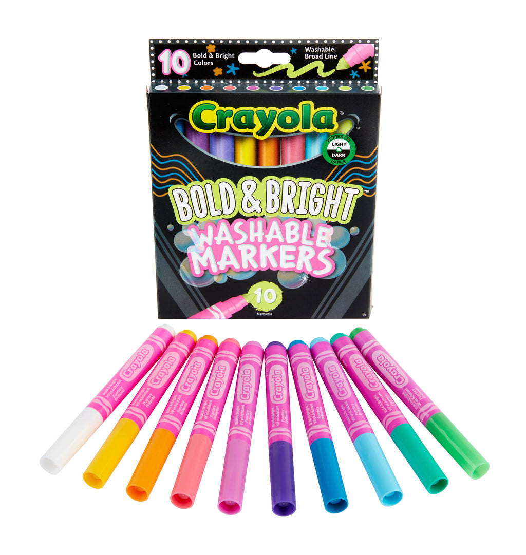Broad Line Markers, 10 Ct Bold & Bright, School Supplies for Teachers and Kids - Image 3