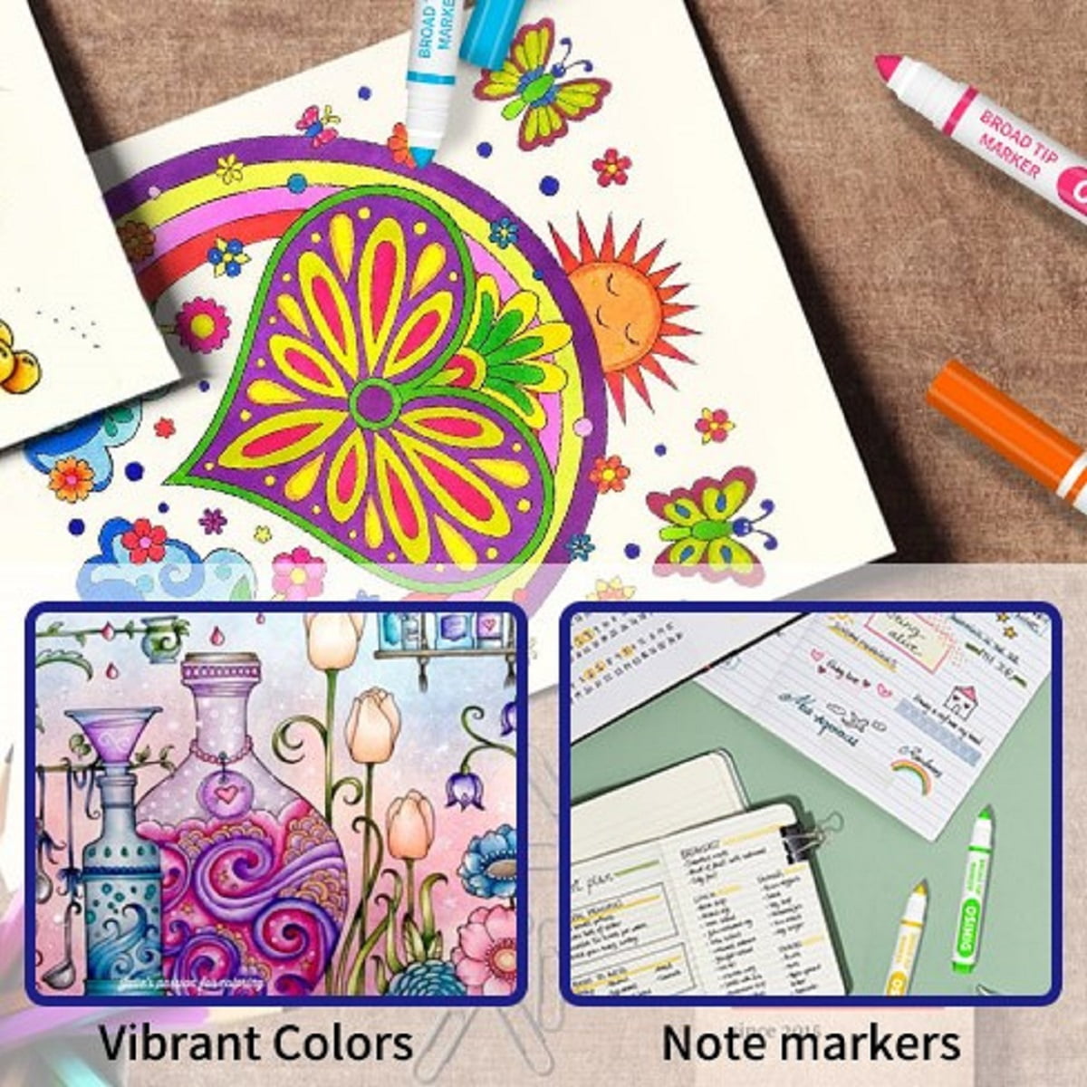 Art Marker Kit, 240 Count, 1 Pack, Conical Tip - Image 3
