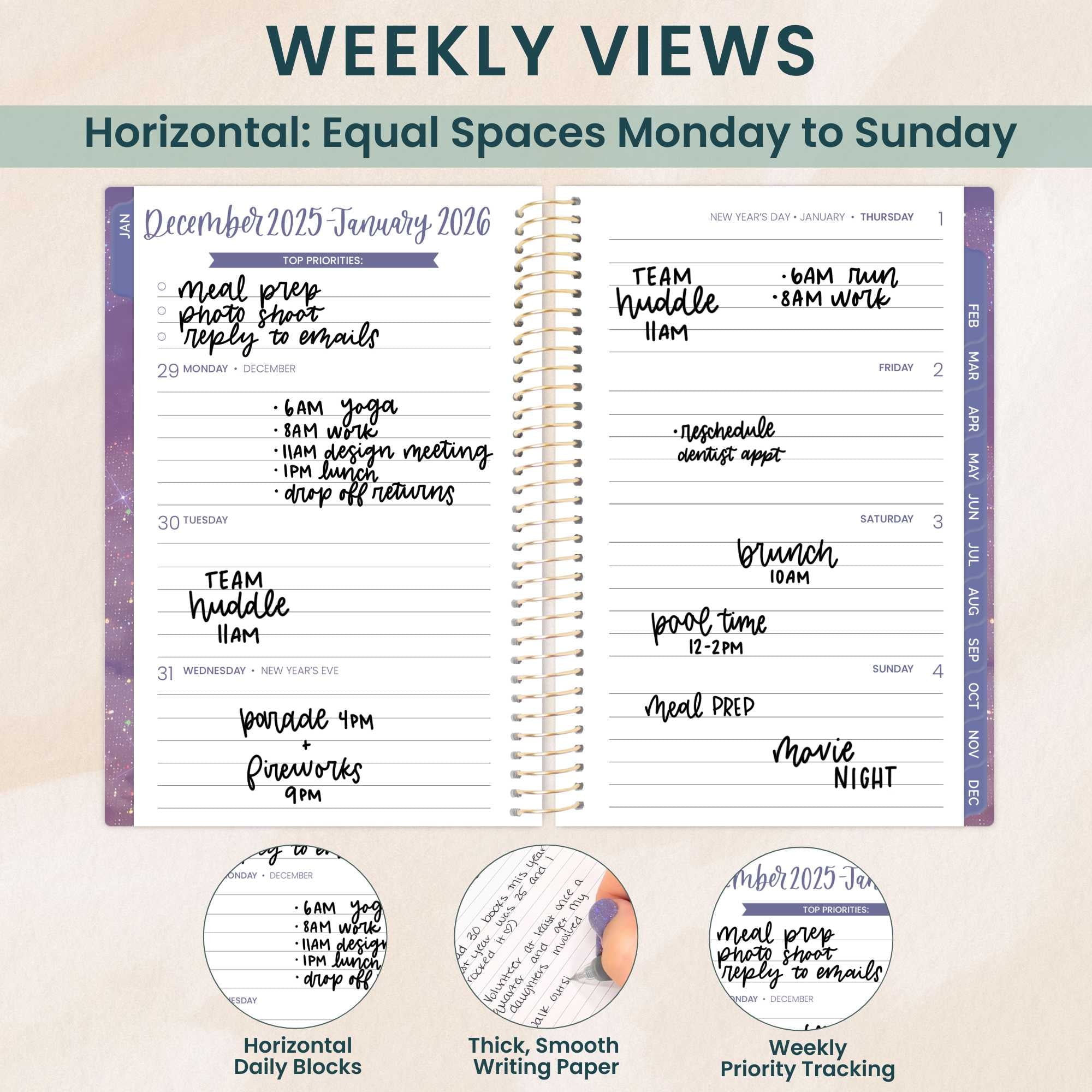 2026 Pocket Planner, 4" x 6", Mini Weekly & Monthly Agenda Organizer & Calendar Book, Good Things Are Coming - Image 4