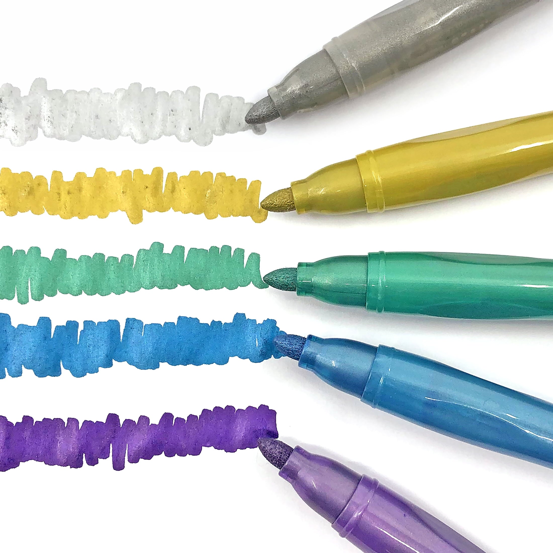 Glitter and Metallic Art Marker Set, 5 glitter and 5 metallic - Image 5