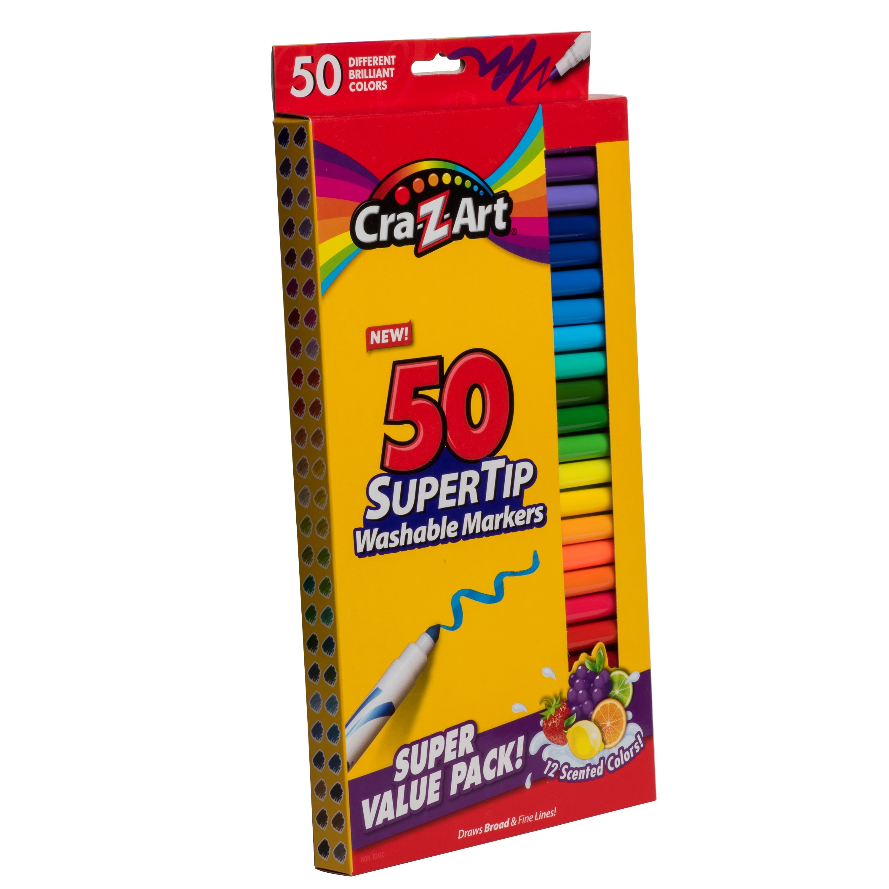 Super Tip Washable Markers, 50 Count, 12 Scented Colors, School Supplies - Image 3