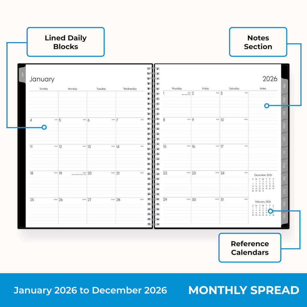 Blue Sky 2026 Weekly and Monthly Appointment Planner Calendar, January 2026 - December 2026, 8.5" x 11", With 15-Minute Blocks, Flexible Cov - Image 3