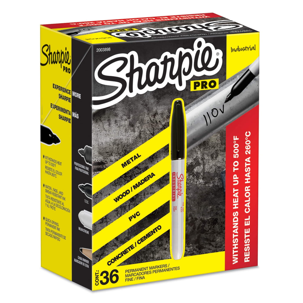 Industrial Permanent Markers, Fine Tip, Black, 36 Count - Image 5