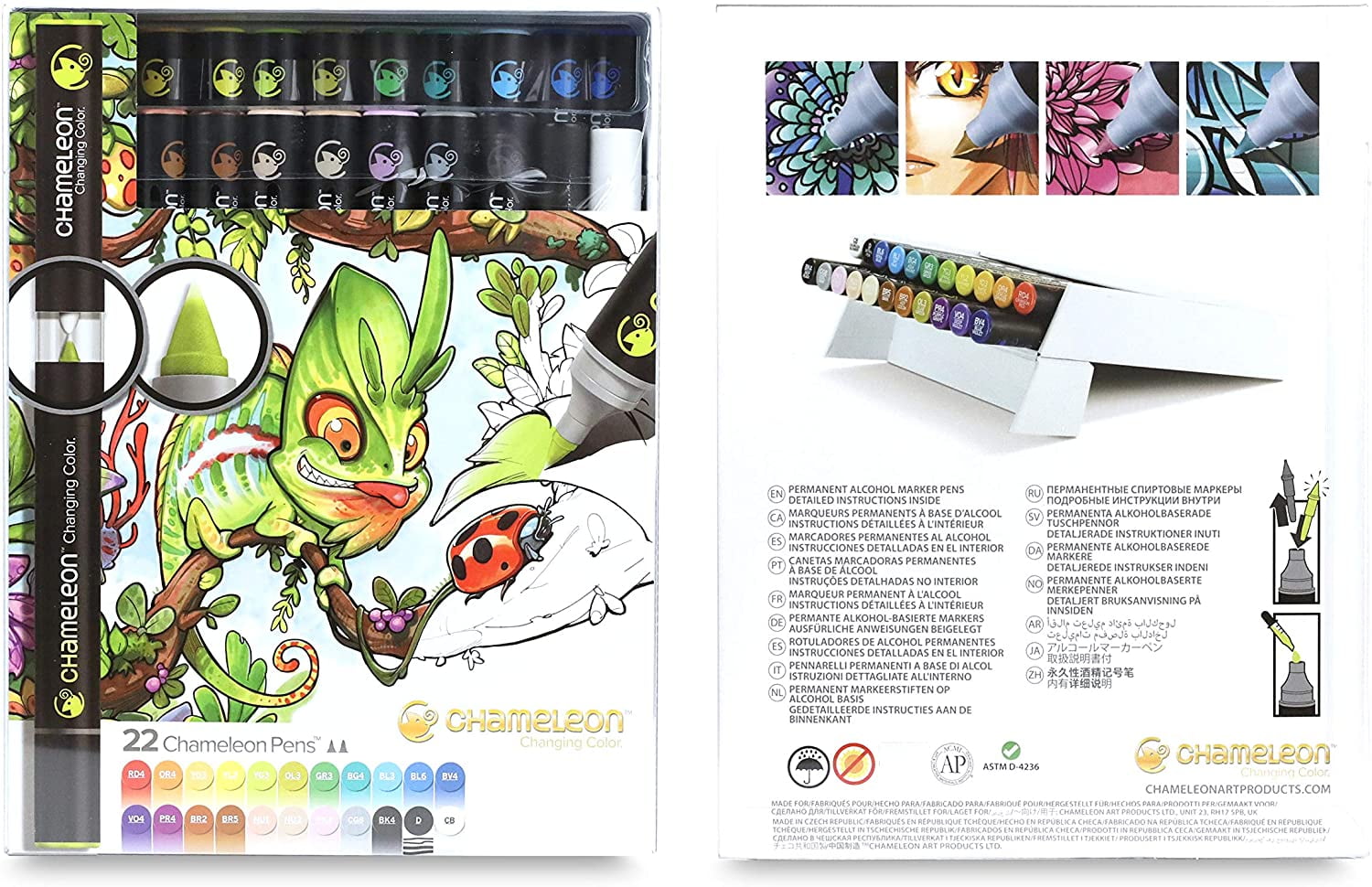 Chameleon Art Products 22-Pen Deluxe Set Markers, Assorted Colors, 22 Count - Image 2
