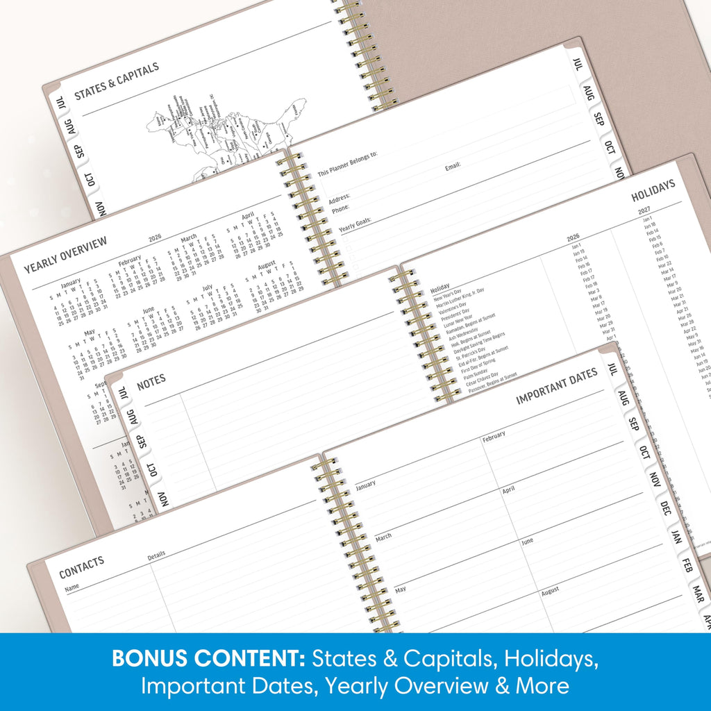 Blue Sky 2026-2027 Large Print Weekly and Monthly Academic Year Planner Calendar, July 2026 - June 2027, 8.5" x 11", Flexible Cover, Wirebou - Image 5