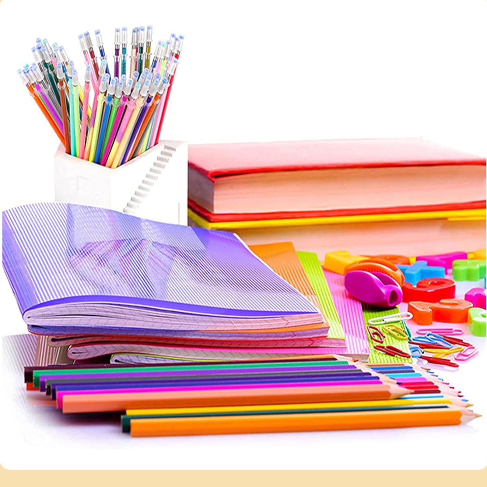 AQITTI Soft Grip Glitter Gel Pens, 10Ml 2.5Mm Ink Cartridge, Set Of 12 Unique Colors, 48 In Total - Image 6