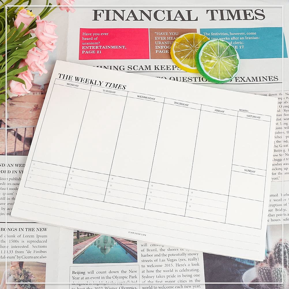 65 Sheets Weekly Pad, Undated 6.9x9.6'' Weekly Planner Notepad, Tear Off To-Do List Notepad, Weekly Organizer for Stu... - Image 2