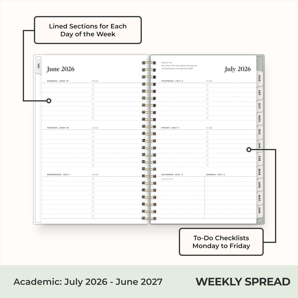 Blue Sky The Everygirl 2026-2027 Weekly and Monthly Academic Year Planner Calendar, July 2026 - June 2027, 5" x 8", Flexible Cover, Wireboun - Image 3
