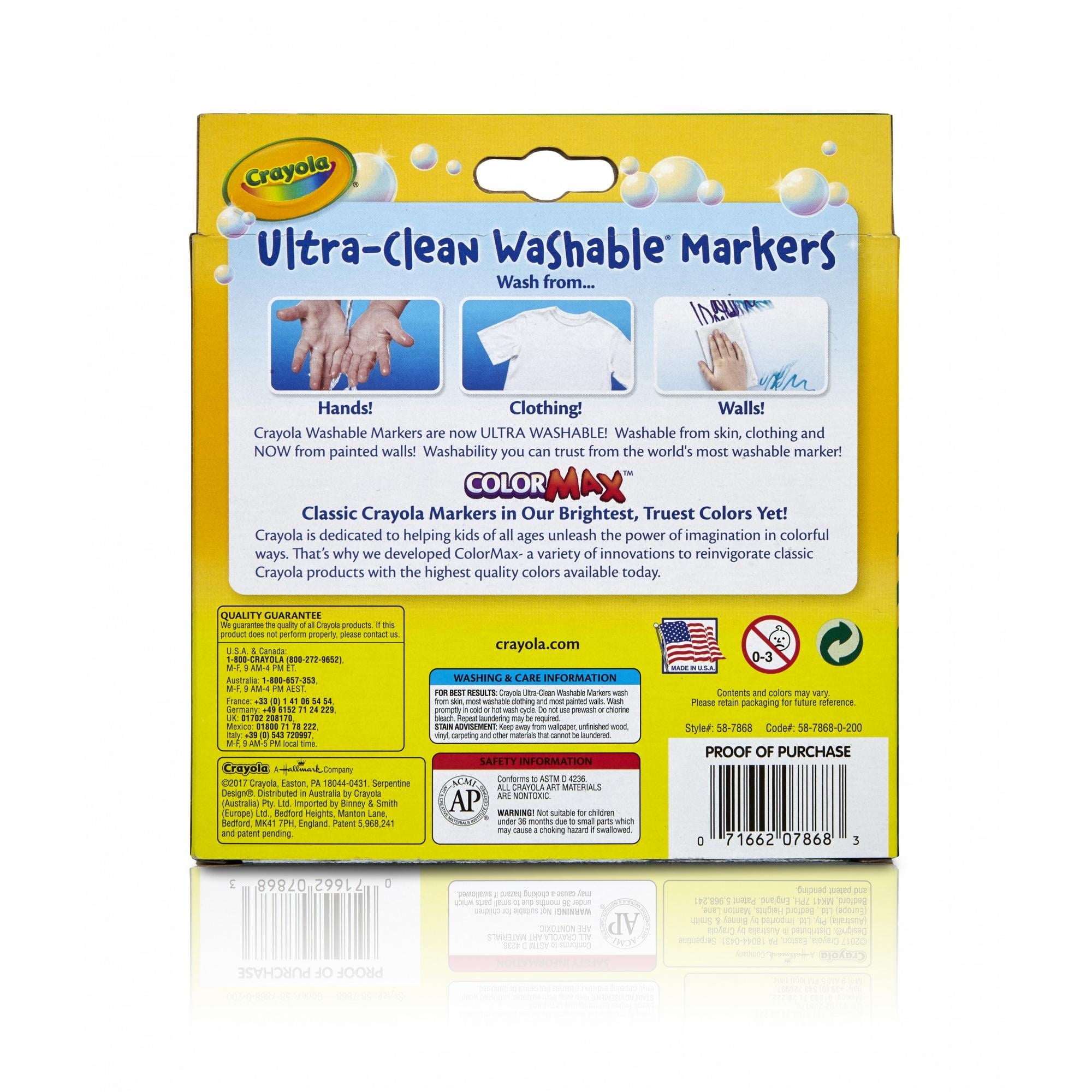 Crayola Ultra-Clean Washable Broad Line Markers, 20 Ct, Back to School Supplies, Classic Colors, Classroom Must Haves - Image 5