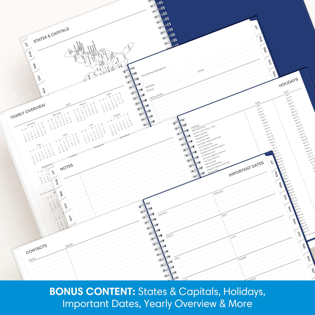 2026-2027 Monthly Academic Year Planner Calendar, July 2026 - June 2027, 8" x 10", Monthly Layout, Flexible Cover, La... - Image 4