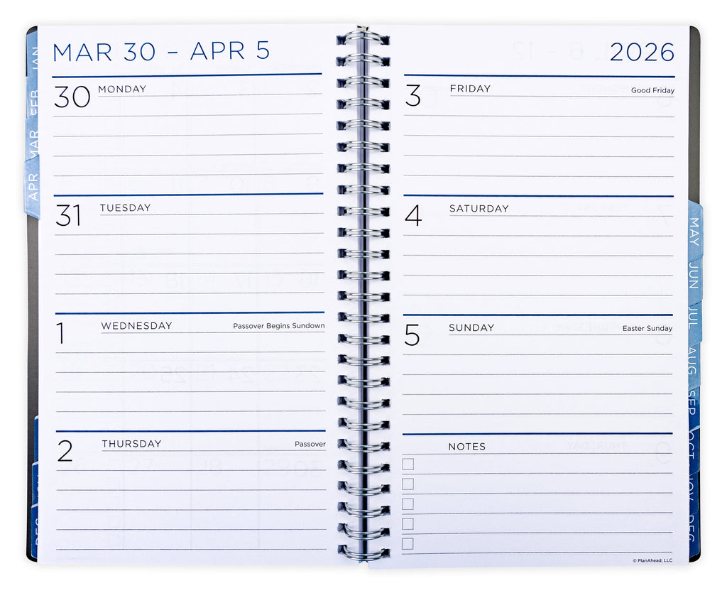 See it Bigger Monthly Weekly Planner Medium (5.5" X 8.75") Black, 15-Month, Oct 2025-Dec 2026 - Image 5
