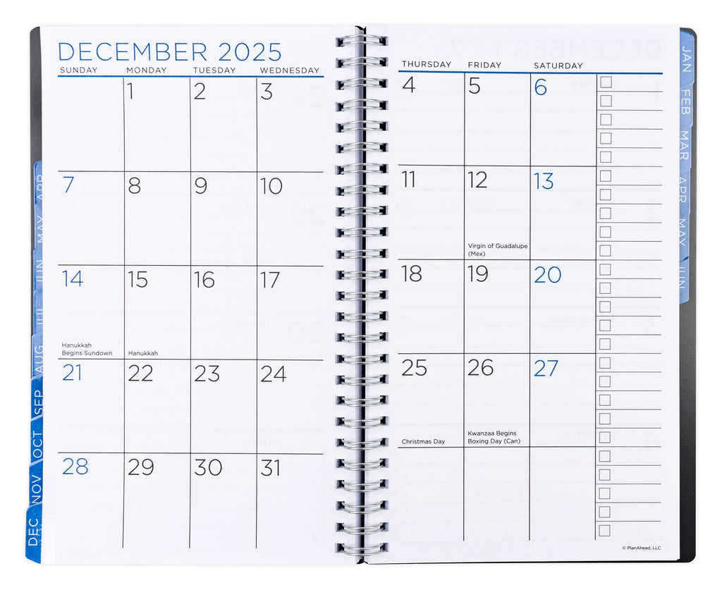 Monthly Weekly Planner Medium (6 x 8.5) Black, 15 month, Apr 2025-Jun 2026 - Image 4