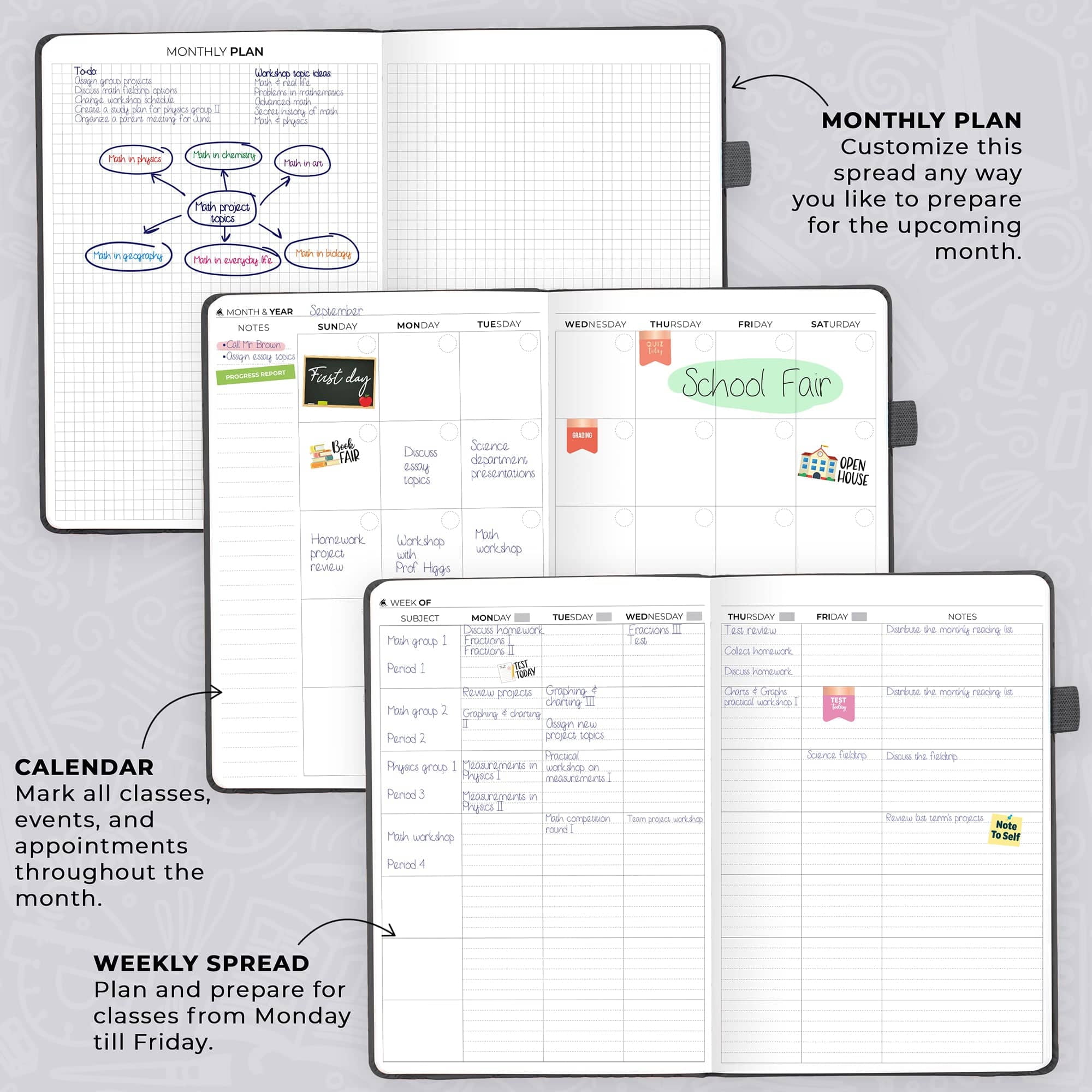 Teacher Planner - Black - Image 4