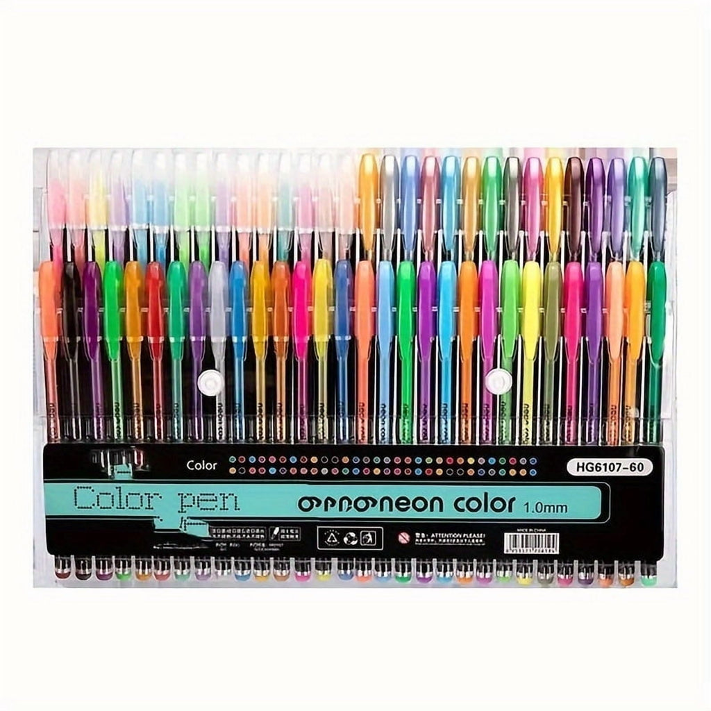 60-Piece Pens Set - Fine Point, Unique Colors