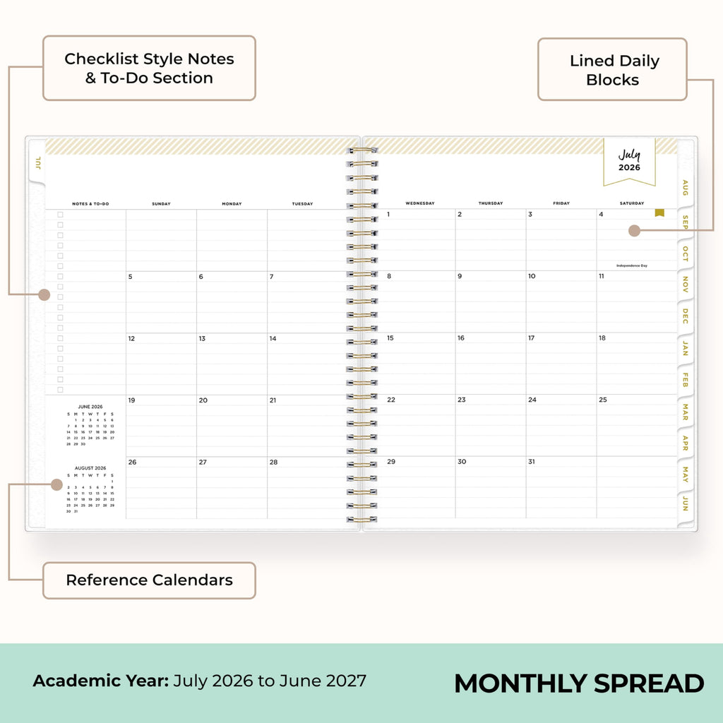 Day Designer 2026-2027 Monthly Academic Year Planner Calendar, July 2026 - June 2027, 8" x 10", Monthly Layout, Flexi... - Image 3