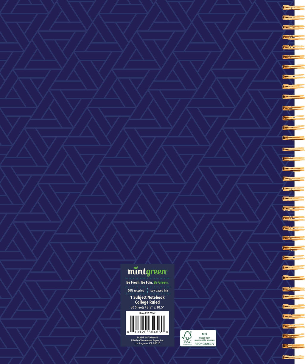 (2 pack) Mintgreen Spiral Bound 1 Subject Notebook College Ruled - Professional Series - 80 Sheets - 8.5 x 10.5in. - Image 4