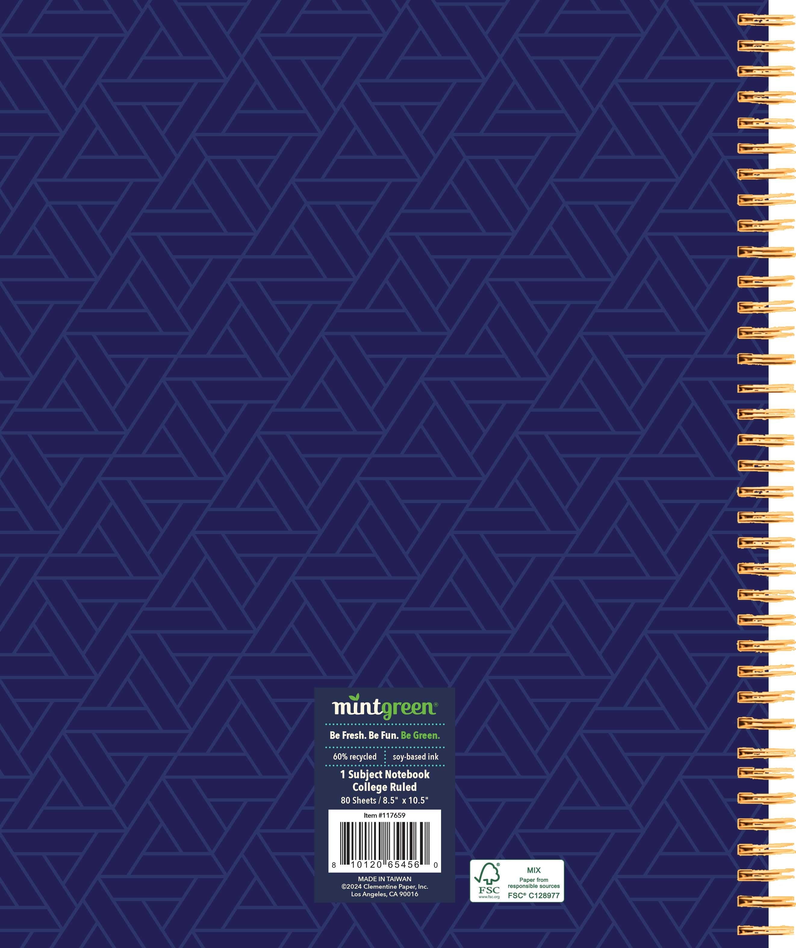 (2 pack) Mintgreen Spiral Bound 1 Subject Notebook College Ruled - Professional Series - 80 Sheets - 8.5 x 10.5in. - Image 4