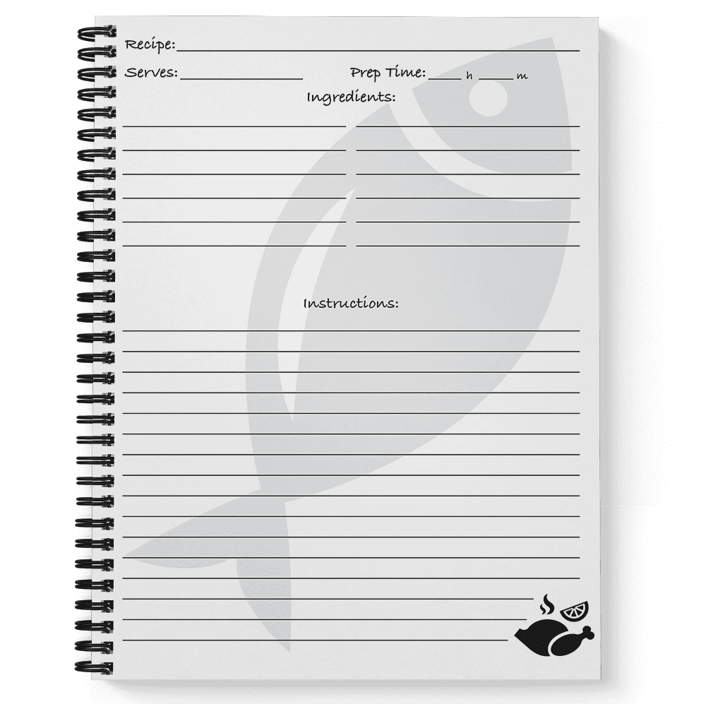 Softcover Favorite Recipes 8.5" x 11" Spiral Recipe Notebook/Journal, 120 Recipe Pages, Durable Gloss Laminated Cover... - Image 5