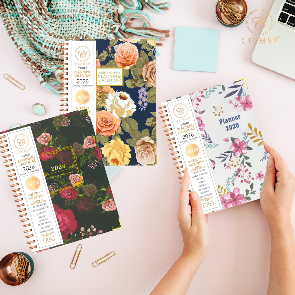 2026 Notebook(Jan-Dec.2026,6.3"x8.5") Weekly Monthly Flower for Women Men 2026 Academic Supplies - Image 6