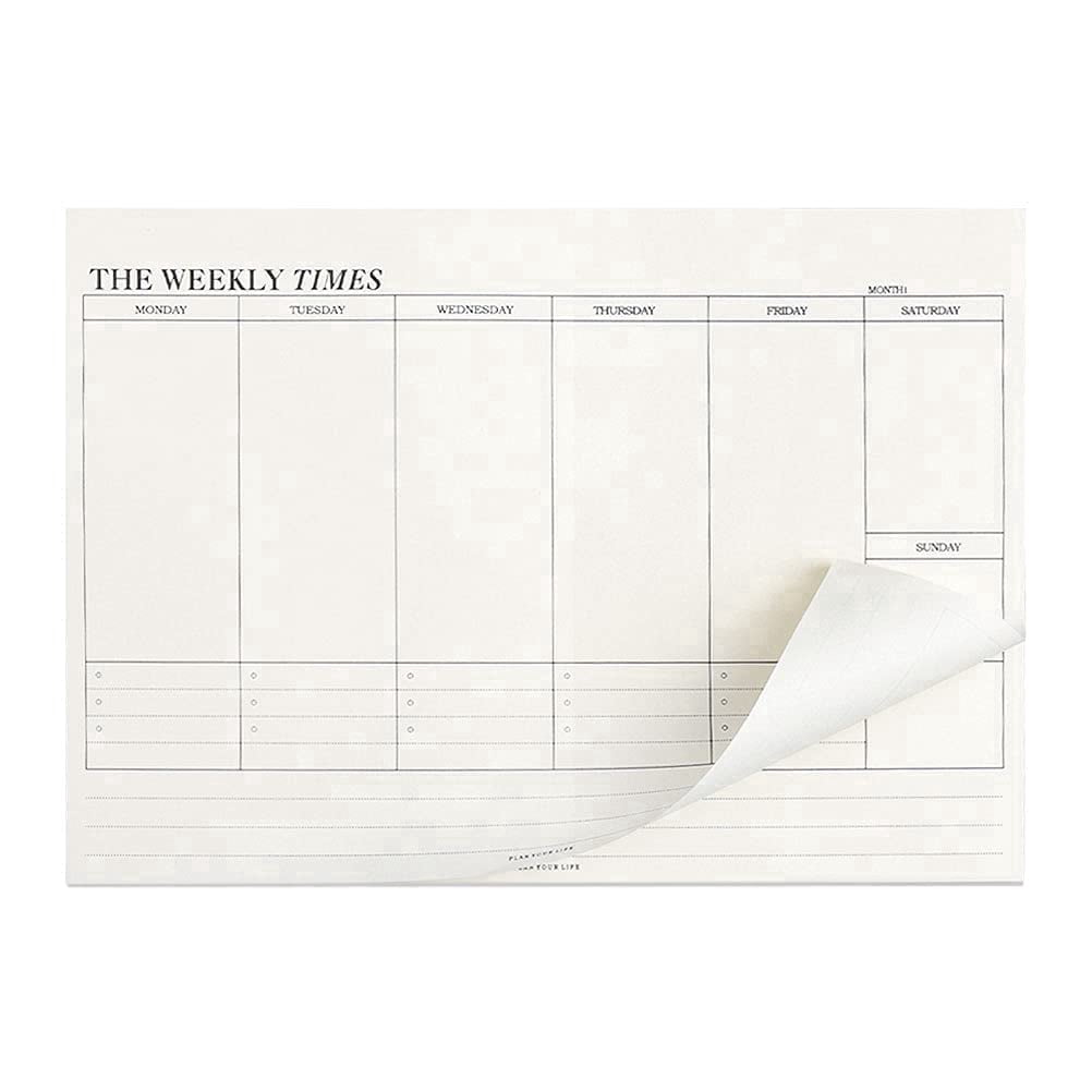 65 Sheets Weekly Pad, Undated 6.9x9.6'' Weekly Planner Notepad, Tear Off To-Do List Notepad, Weekly Organizer for Stu...