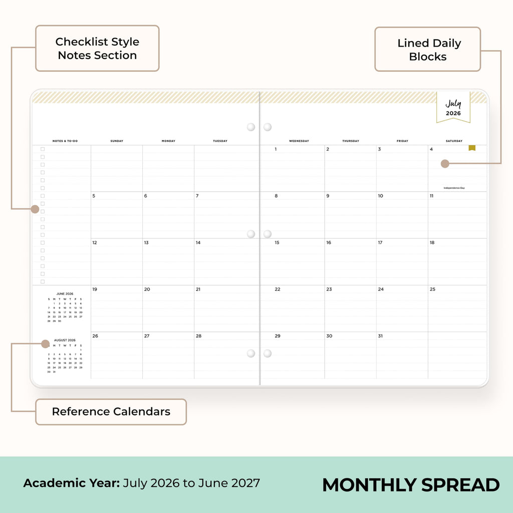 Day Designer 2026-2027 Monthly Academic Year Planner Calendar, July 2026 - June 2027, 8.5" x 11", Flexible Cover, Sta... - Image 3