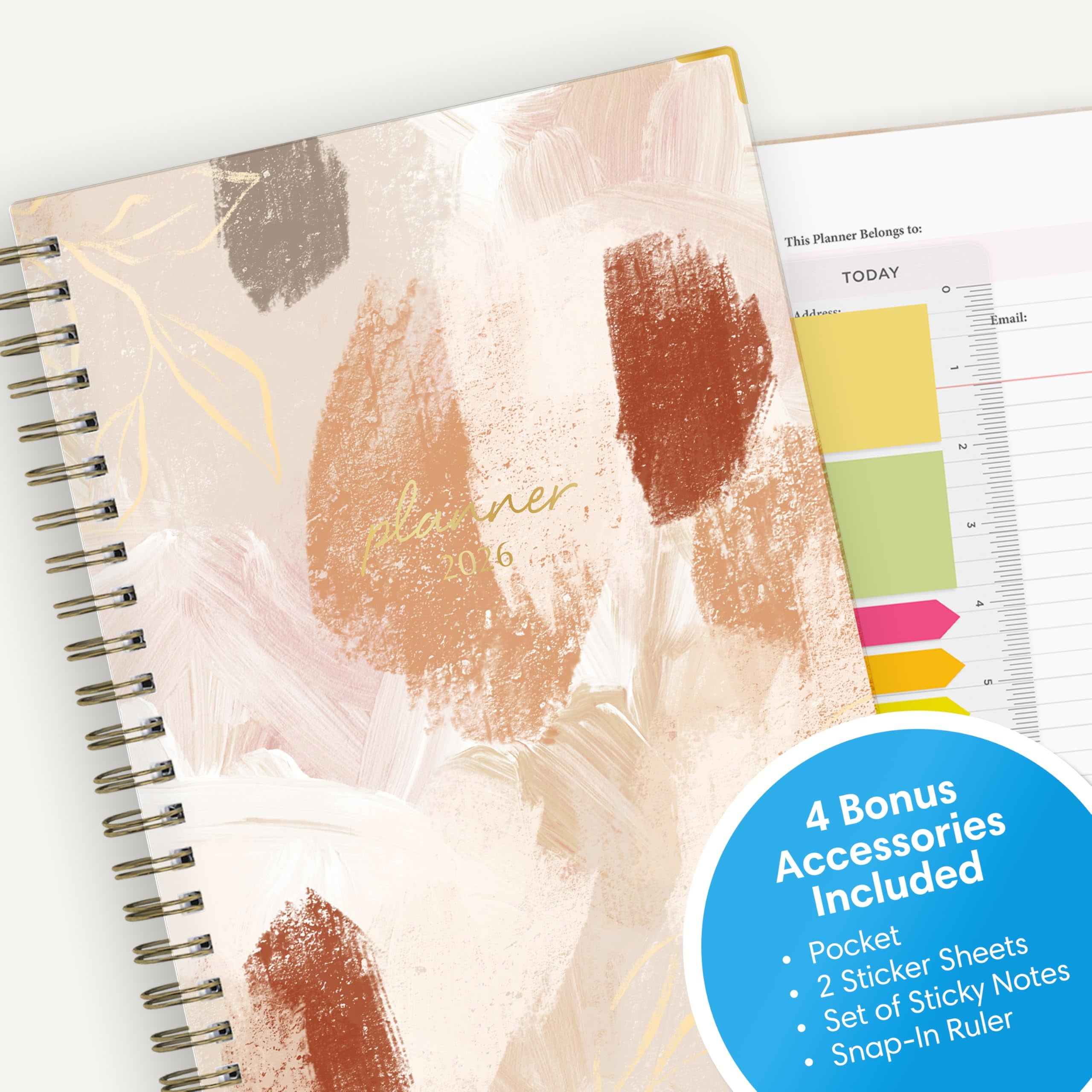 15 Month 2026 Weekly and Monthly Planner Calendar, October 2025 - December 2026, 5" x 8", Hard Cover, Wirebound, Stor... - Image 6