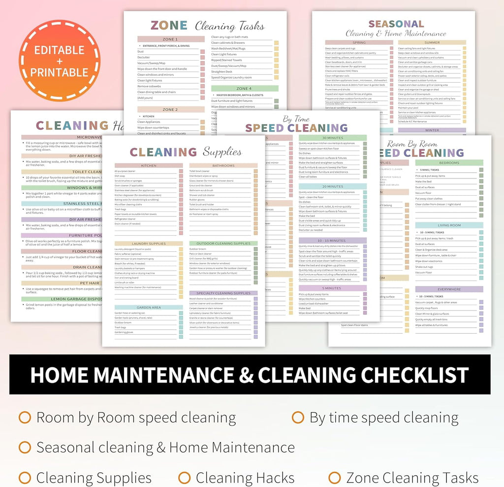 for Adults Women, Schedule and Checklist Notebook, and Organizing , Daily Weekly Monthly Schedule Household Checklist - Image 3