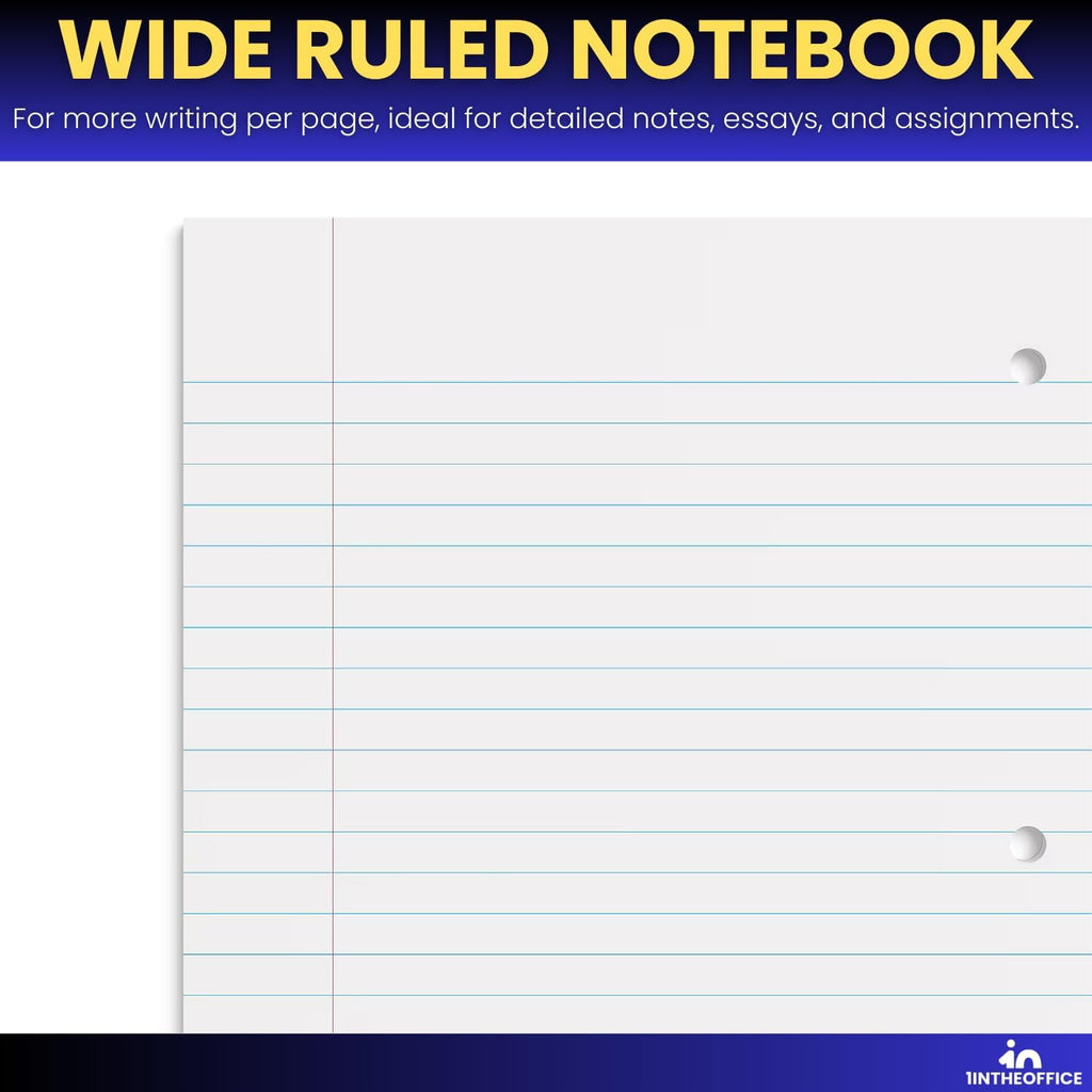 Spiral Notebook College Ruled, College Ruled Spiral Notebook, 1 Subject Notebook, 1 Subject Spiral Notebook, 8" x 11"... - Image 3