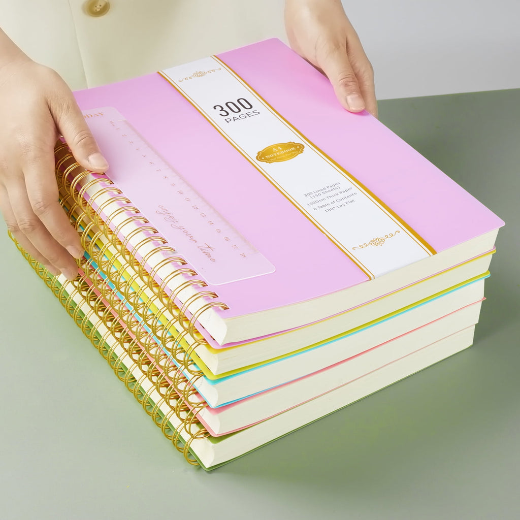 A4 Spiral Notebook, 8.5" x 11" Large Hardcover College Ruled Journal, 300 Pages Lined Paper No Bleed for Professional... - Image 6