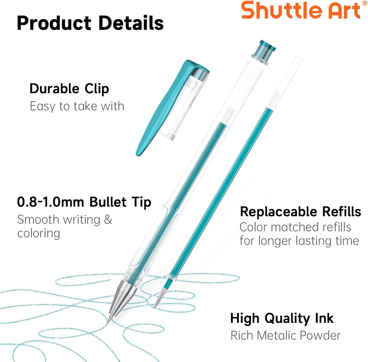Metallic Gel Pens, 50 Pack - Image 4