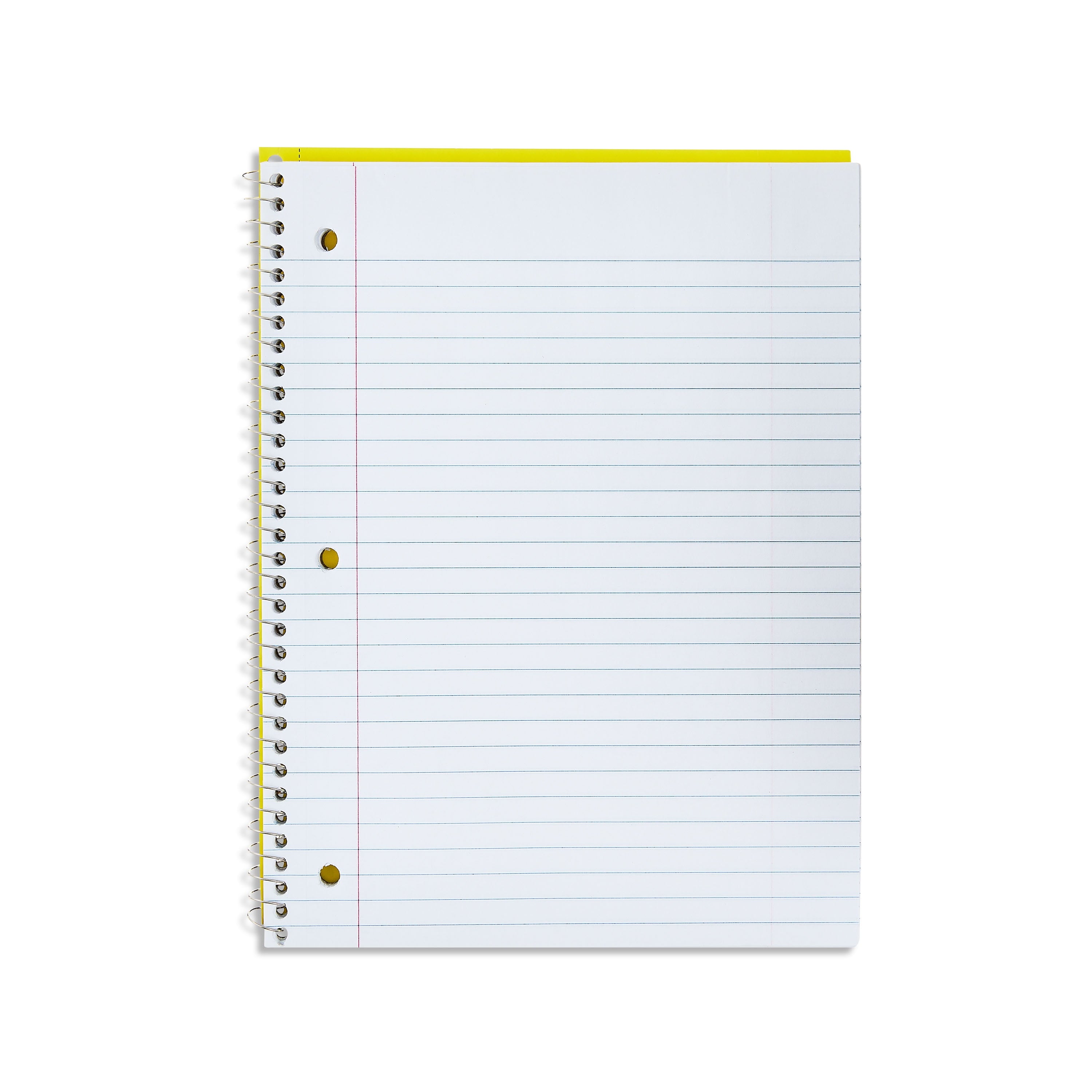 (12 pack) Wide Rule 1 Subject Notebook, 8” x 10.5”, Yellow, 70 Sheets, New - Image 3