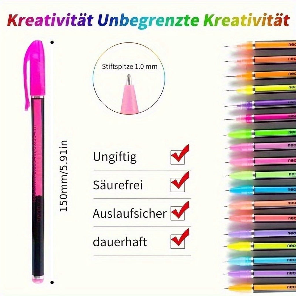 60-Piece Pens Set - Fine Point, Unique Colors - Image 6