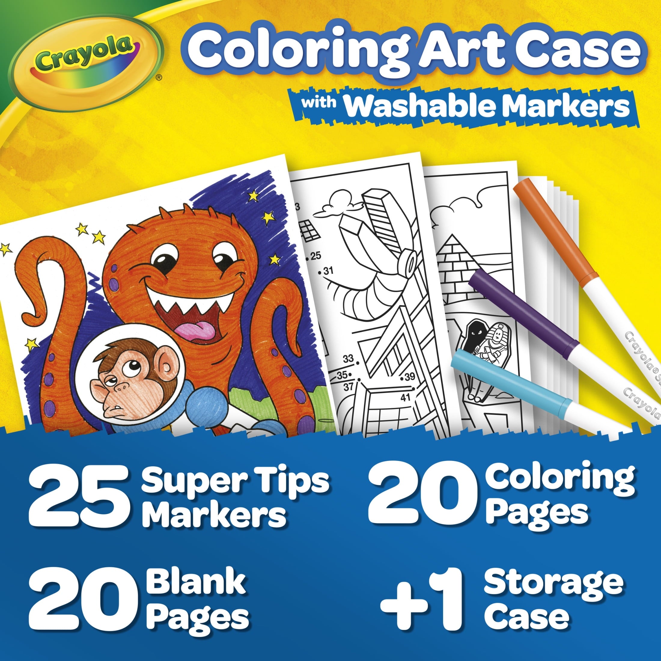 Create & Color Super Tips Marker Kit, 25 Ct with Storage, Back to School Supplies, Travel Activities, Coloring Art Gi... - Image 4