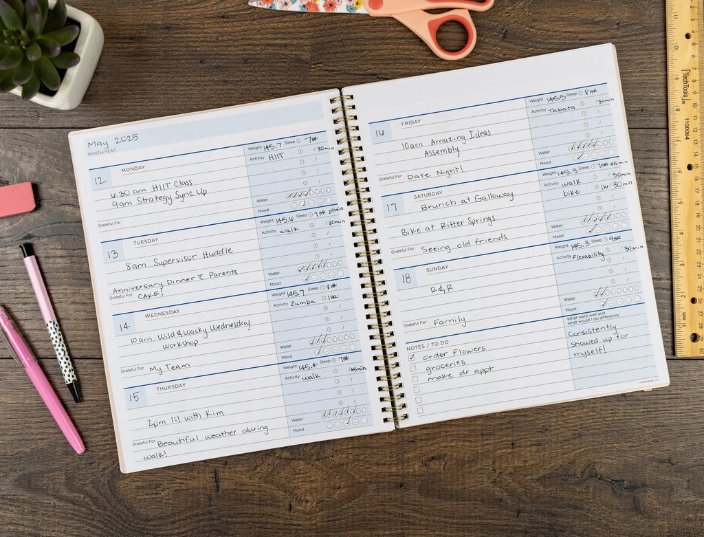 Monthly Weekly Planner Fitness Large (9 x 11) 12 Month Undated - Image 6