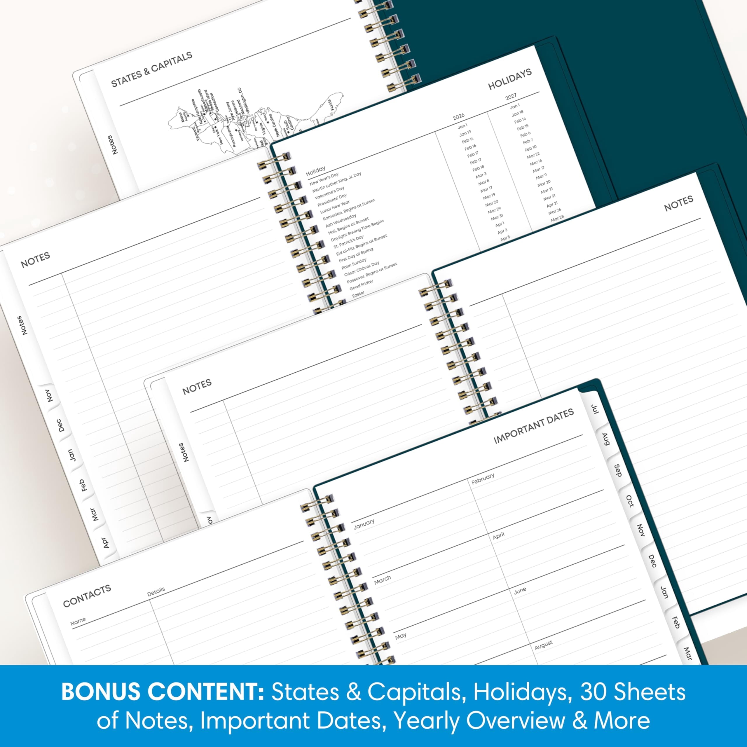 2026-2027 Weekly and Monthly Academic Year Planner Calendar, July 2026 - June 2027, 5.875" x 8.625", Flexible Cover, ... - Image 5