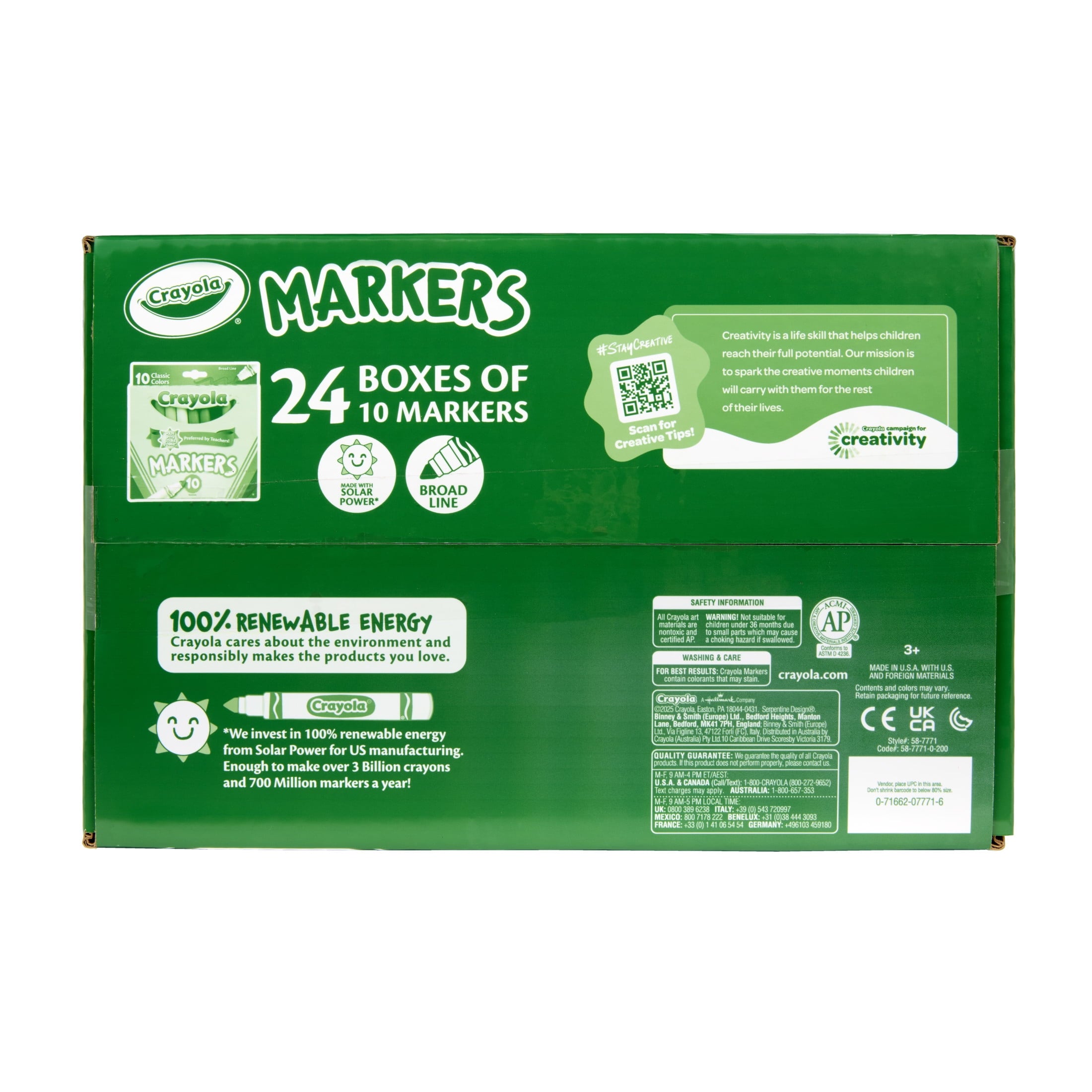 Crayola Bulk Markers for Kids, 24 Packs of 10, Broad Line, Bulk Classroom Supplies - Image 3