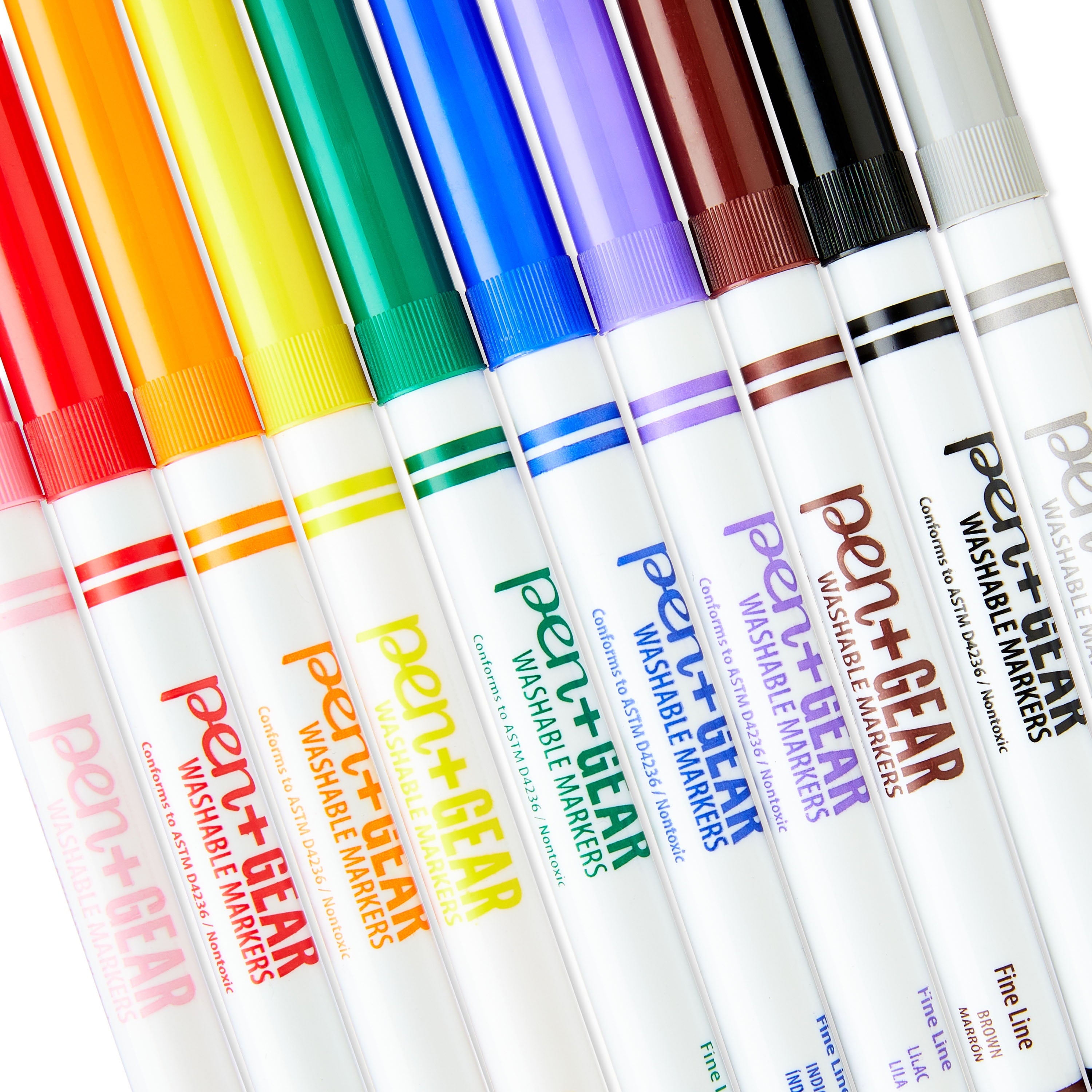 Pen+Gear Washable Markers, Fine Tip, Assorted Colors, 10 Count - Image 5