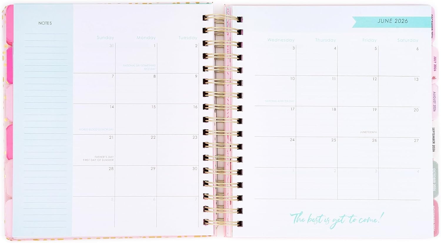 18 Month Hard Cover Planners/Calendars 10" x 10", January 2026 - June 2027 - Daily, Weekly & Monthly Organizer with P... - Image 5